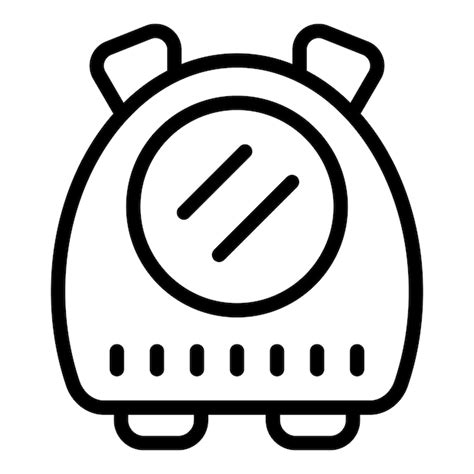 Adventure cat backpack icon outline vector kitten carrying rucksack ...