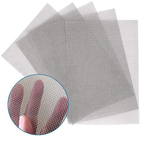 Buy Amadget 5 Pack 304 Stainless Steel Woven Wire Mesh, Air Vent Mesh ...