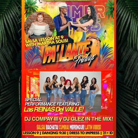 PaLante Tropical Fridays | Salsas Cantina, Salsa's Cantina, Clovis, 26 ...