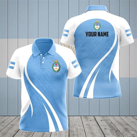 AIO Pride - Customize Argentina Flag Color Fire Unisex Adult Polo Shir ...