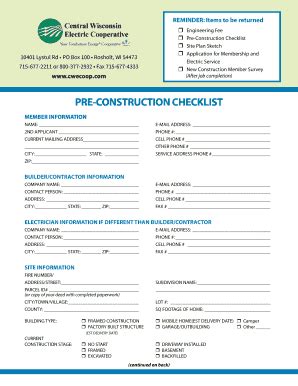 Image result for Pre-Construction Activities Checklist