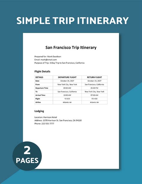 Travel Itinerary Templates In Word Downloadable Travel Itinerary ...