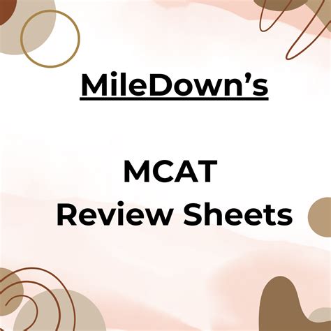 Miledown MCAT Review Sheets (92 Pages) — King of the Curve
