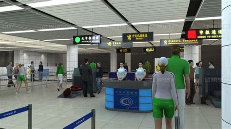 旅游 签证厅模型-办公空间模型库-3ds Max(.max)模型下载-cg模型网