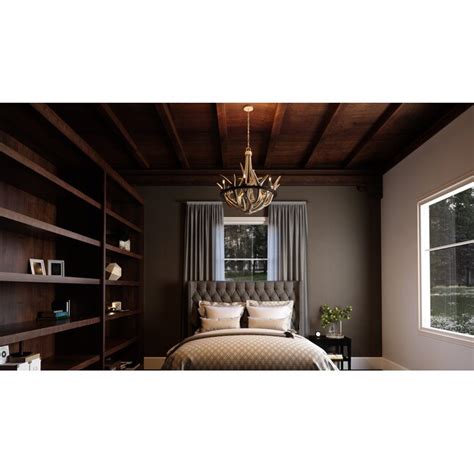 Quoizel Journey 6-Light Black Rustic Dry rated Chandelier at Lowes.com