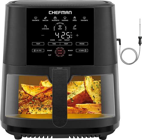 Chefman XL Air Fryer, 8 Qt, Oil-Less, Digital Touch Display, Windowed ...