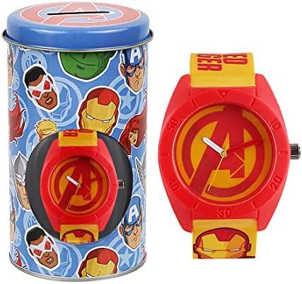 Marvel Comics Plastic Wrist Watch For Kids Multicolor Round Analogue ...