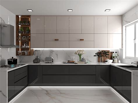 modular kitchen designs | modern kitchen | crystal acrylic - Jade Cucine