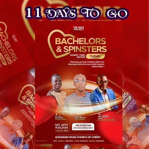 Frank Obeng on LinkedIn: 🌟 11 Days to Go! 🌟 The Bachelors and Spinsters ...