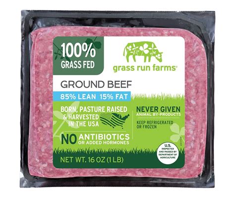 Grass Fed Ground Beef (85% 15%) | Grass Run Farms Products