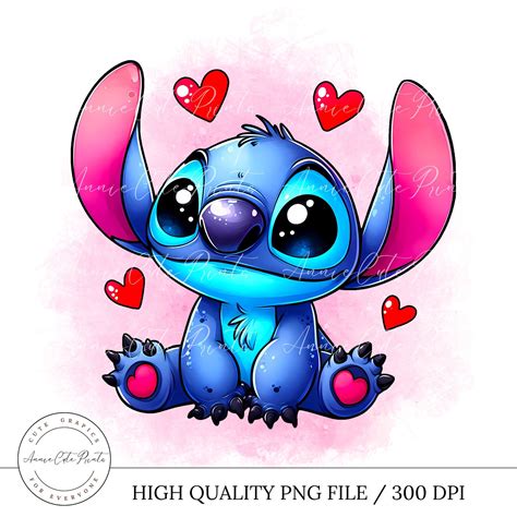 Cute Stitch PNG Clipart - Transparent Background - Digital Instant ...