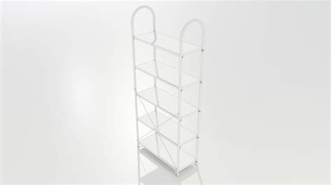 Wood-Metal Shelf 3D Model by 3Dmae