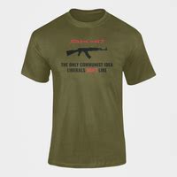 Men's Military T-shirt | AK-47, The Only Communist Idea Liberals Don't ...