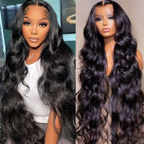 Amazon.com : MsSunlight 13x6 Body Wave Lace Front Wig Human Hair Real ...