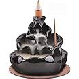 Nantan Smoke Incense Burner Holder with Scented Cones, 11 cm, Black, 1 ...