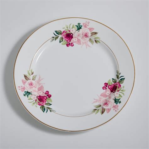 Buy Lucas Roohi Bone China Printed Dinner Plate - 26.5cm from Home ...