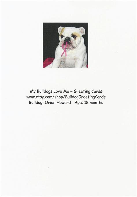 Card 57 / Fight English Bulldog Breast Cancer Greeting Card - Etsy