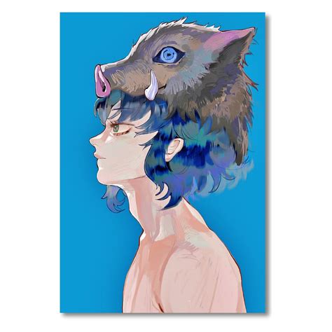 Inosuke Hashibira | Demon Slayer Posters for Wall | 400 GSM Paper | 12 ...