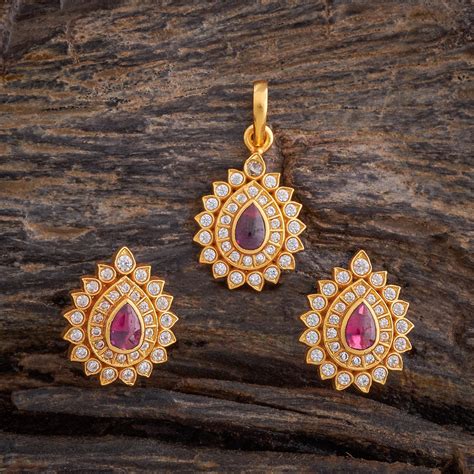 Silver Temple Pendant Earring 178133