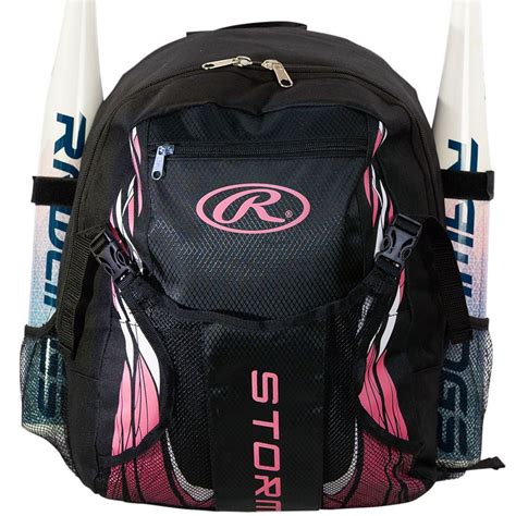 Rawlings Storm Girls Softball Bag, Black/Pink - Available in 3 Colors ...