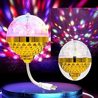 Buy Alam LED Colorful Rotating Magic Ball Disco Flexible USB Plug Light ...