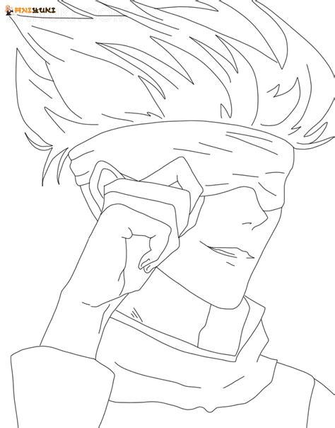 Satoru Gojo Coloring Pages - AniYuki - Anime Portal
