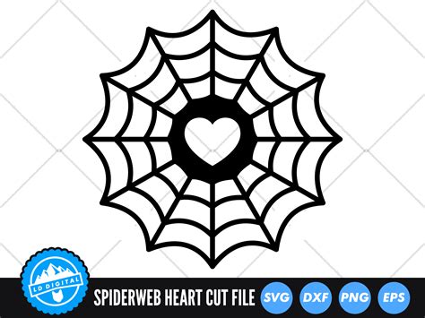 Spider Web Heart SVG | Halloween SVG Graphic by lddigital · Creative ...