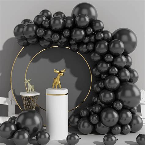 Black Balloon Garland Arch Kit 88pcs 18in 12in 5in Different ...