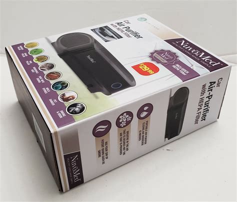 NuvoMed Air Care Portable Car Air Purifier With Removable HEPA Filter ...