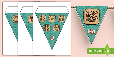 Maya Alphabet Bunting