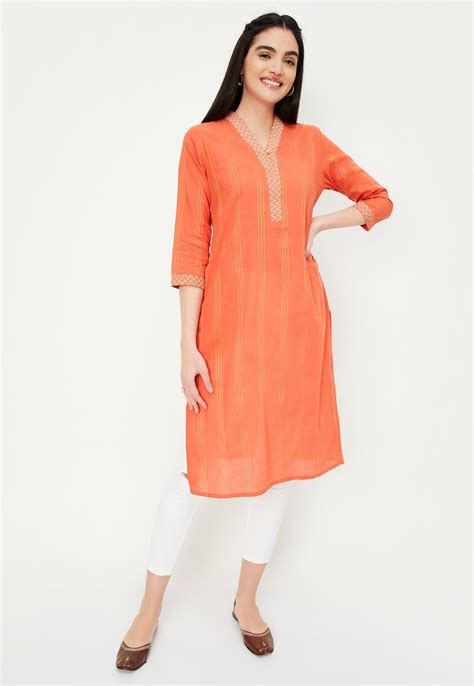 Buy Women Striped Kurta with Pocket Online at just Rs. 599.0 ...