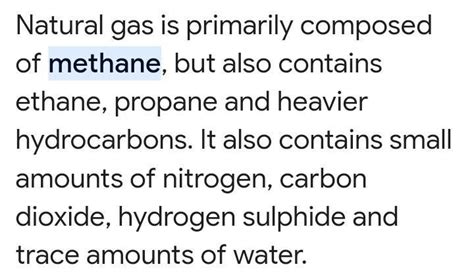 What is the dominant component of natural gas? - Brainly.in