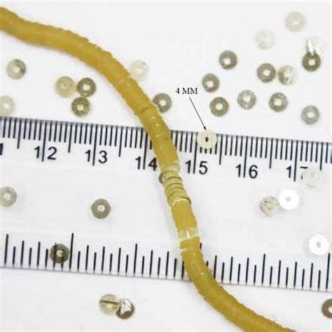 Buy 4MM Round Shape Yellow Color Sequins Strand online at wholesale ...