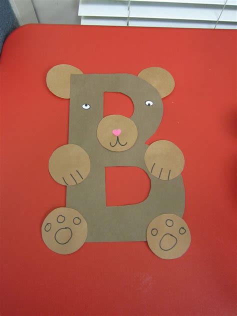 B is for Bear, Preschool Alphabet Craft | Letter b crafts, Alphabet ...
