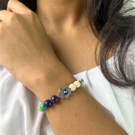 Buy Evil Eye Stone Bracelet 2 Piece Combo Online - Brantashop