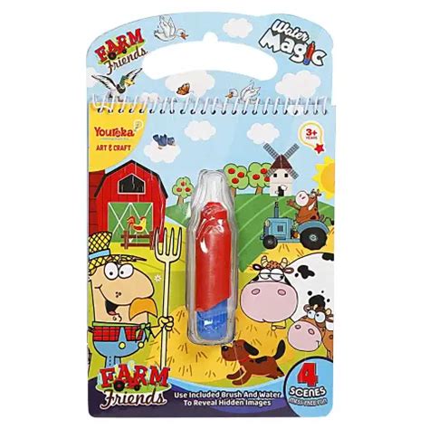 Youreka Water Magic Farm Friends Colouring Book, Art & Craft Kit, 3Y ...