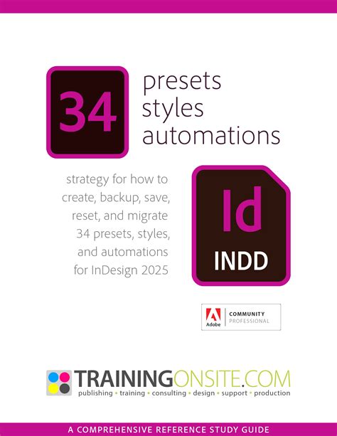 InDesign 2025 learning resources - TrainingOnsite.com
