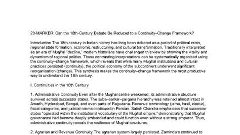 18th Century Political Dynamics: Continuity & Change Analysis - Studocu