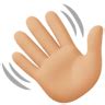 👋🏼 Waving hand: medium-light skin tone emoji copy paste png download