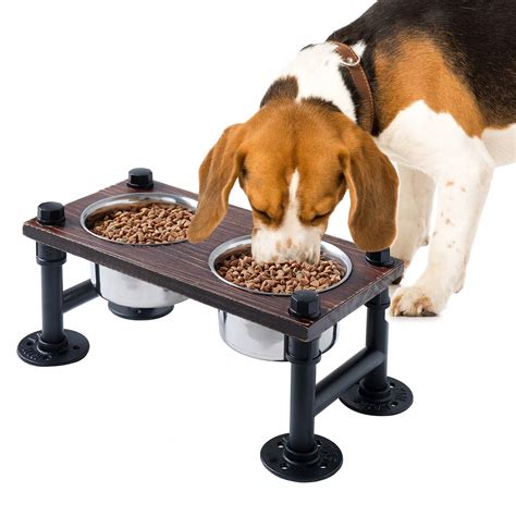 WELLAND Dog Raised Bowls, Farmhouse Elevated Dog Feeder with 2 ...