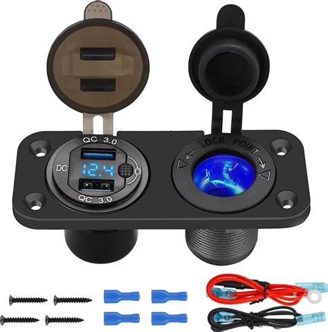 Amazon.com: Linkstyle USB Outlet Cigarette Lighter Socket Splitter, Car ...