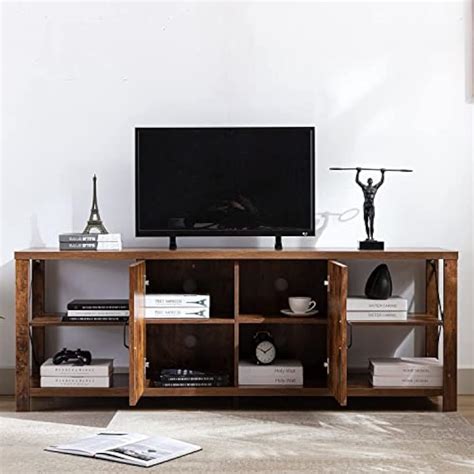 Buy 70 inch Farmhouse TV Stand for 75 inch TVs, Rustic Entertainment ...