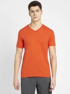 JOCKEY Solid Men Round Neck Orange T-Shirt - Buy Orange Rust JOCKEY ...
