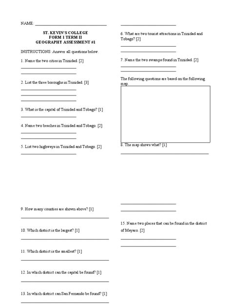 Image result for Form 1 Geography Test