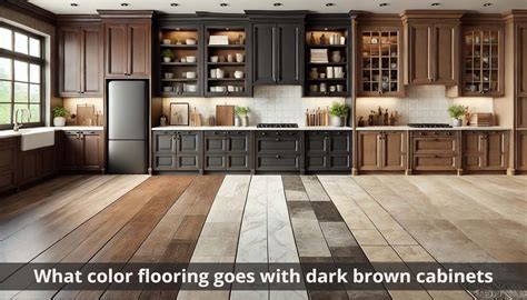 What color flooring goes with dark brown cabinets? | Dark brown ...