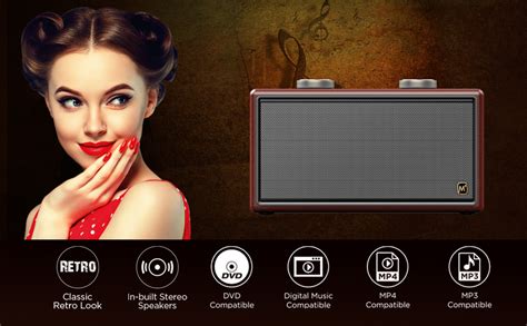 Matata MTMI17L 2.1 Channel Retro Style Integrated Speaker True 40 Watt ...