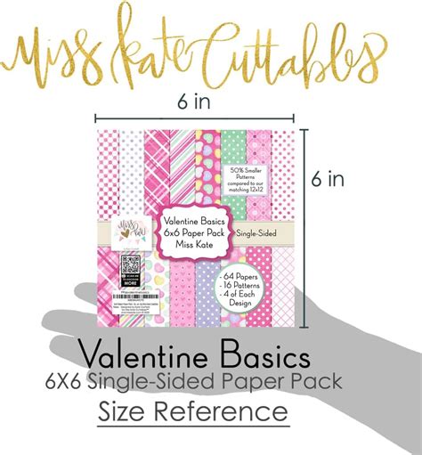 Buy 6x6 Pattern Paper Pack - Valentines Basics - for Love Scrapbook ...