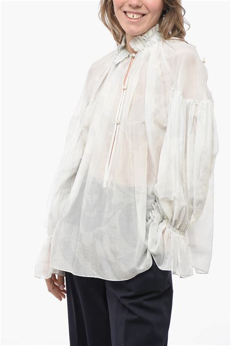 Etro Balloon Sleeve Blouse with Ruffles women - Glamood Outlet