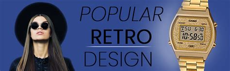 Casio Unisex Vintage B640WGG-9DF Gold Digital Dial Gold Stainless Steel ...