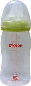 Pigeon Nursing Bottle with Plus Type Nipple - 240 ml - Wide Neck Poly ...